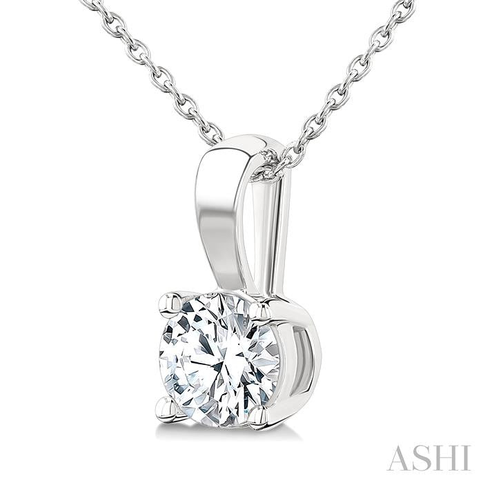 Round Shape Diamond Solitaire Pendant