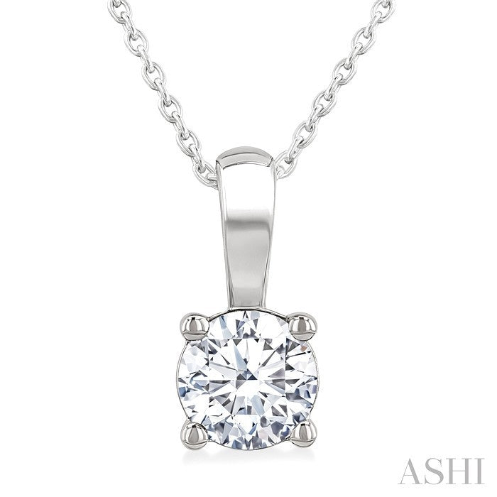Round Shape Diamond Solitaire Pendant