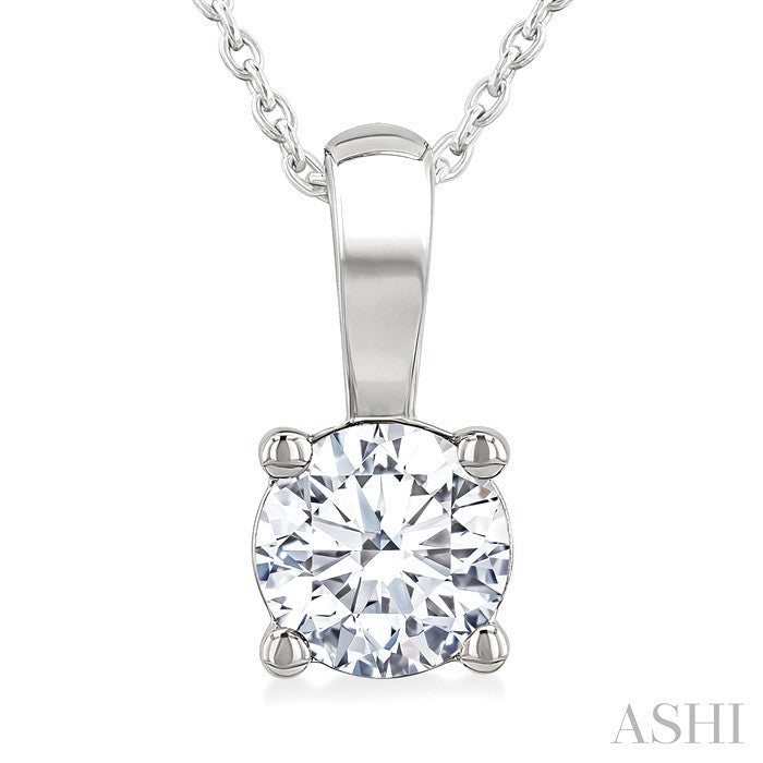 Round Shape Diamond Solitaire Pendant