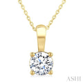 Round Shape Diamond Solitaire Pendant