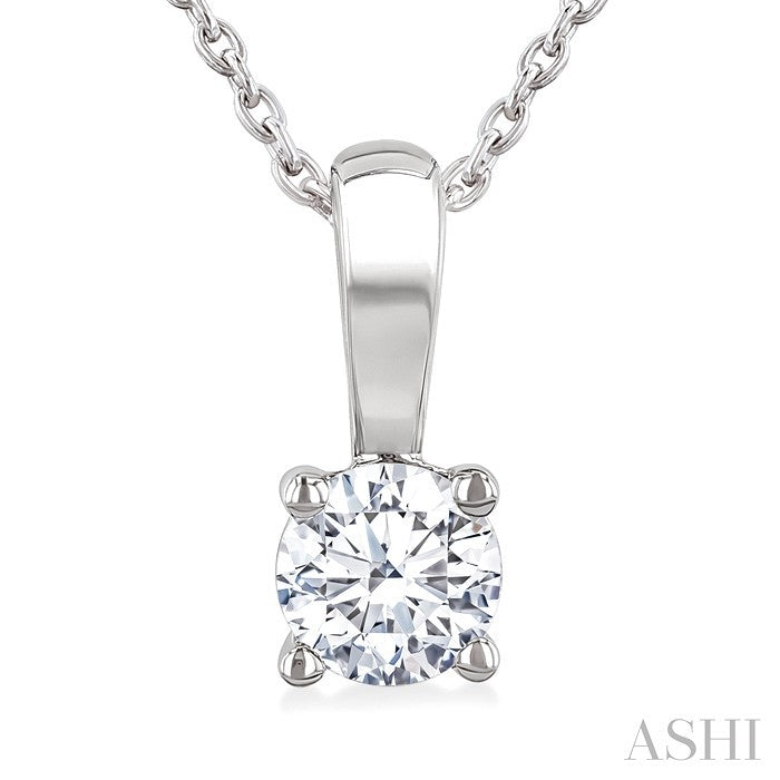 Round Shape Diamond Solitaire Pendant