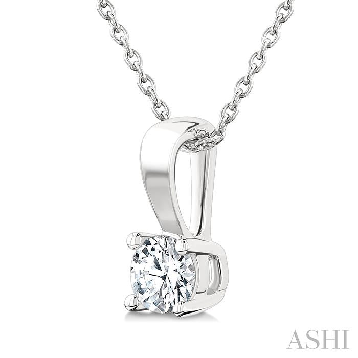 Round Shape Diamond Solitaire Pendant