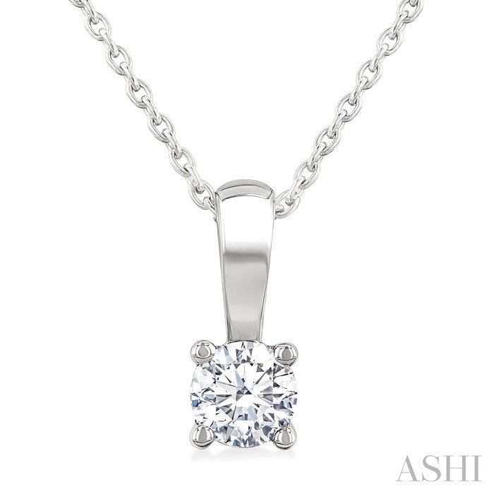 Round Shape Diamond Solitaire Pendant