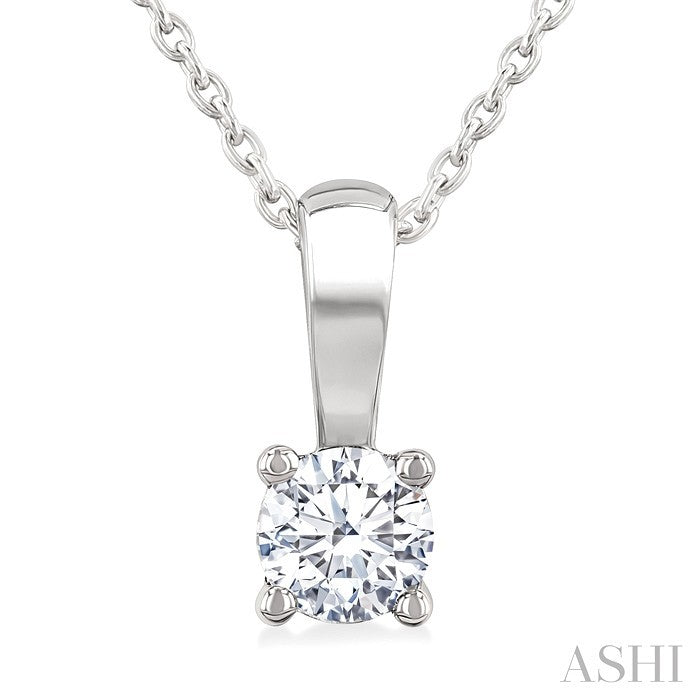 Round Shape Diamond Solitaire Pendant