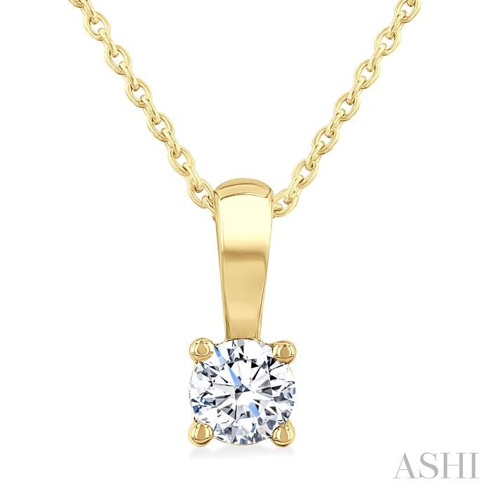 Round Shape Diamond Solitaire Pendant