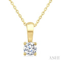 Round Shape Diamond Solitaire Pendant