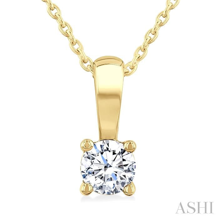 Round Shape Diamond Solitaire Pendant