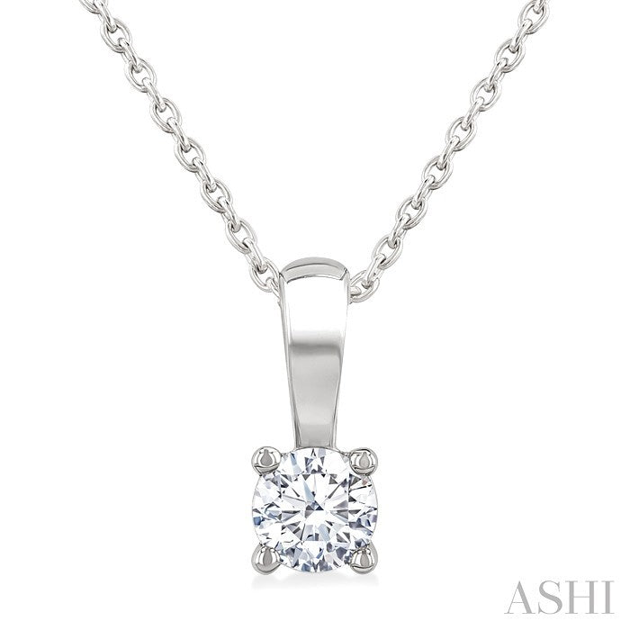 Round Shape Diamond Solitaire Pendant