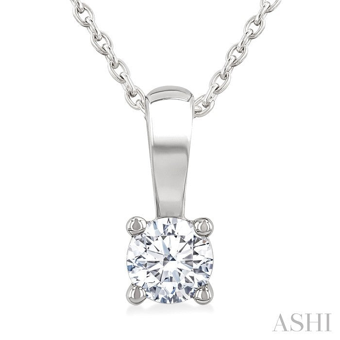 Round Shape Diamond Solitaire Pendant