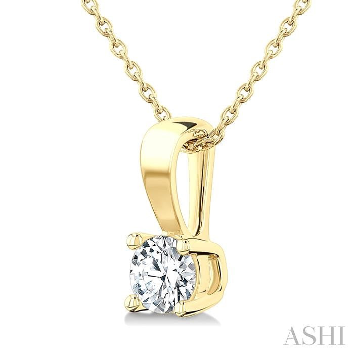 Round Shape Diamond Solitaire Pendant