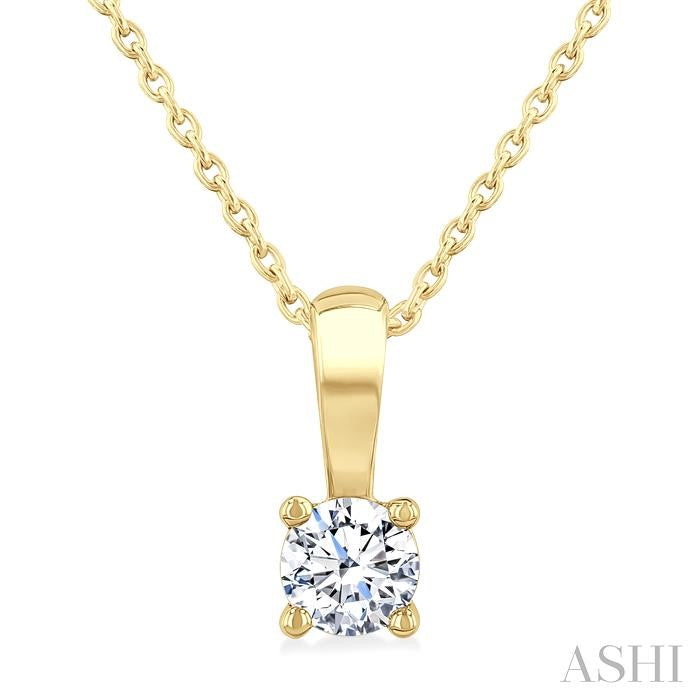 Round Shape Diamond Solitaire Pendant
