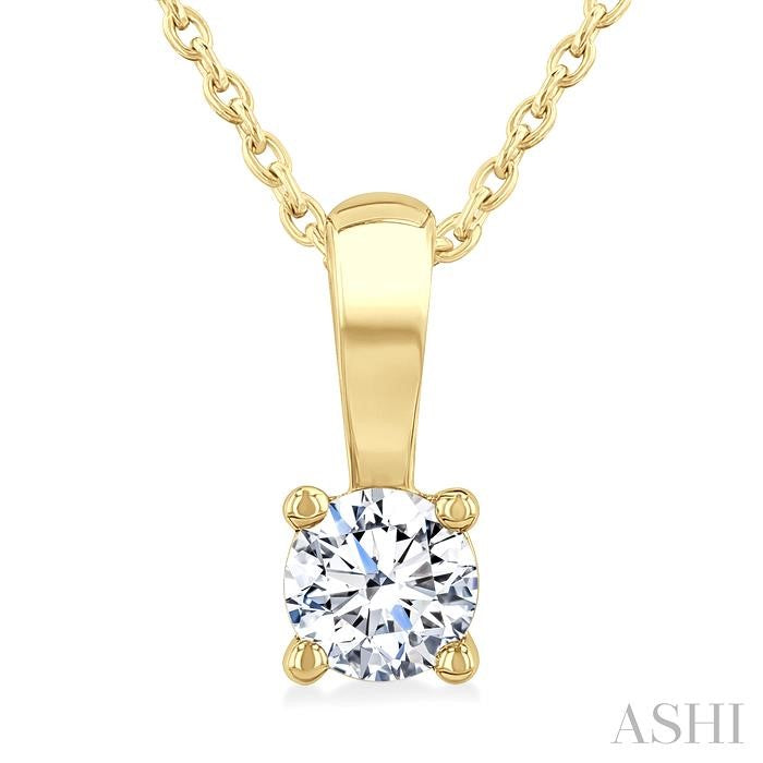 Round Shape Diamond Solitaire Pendant