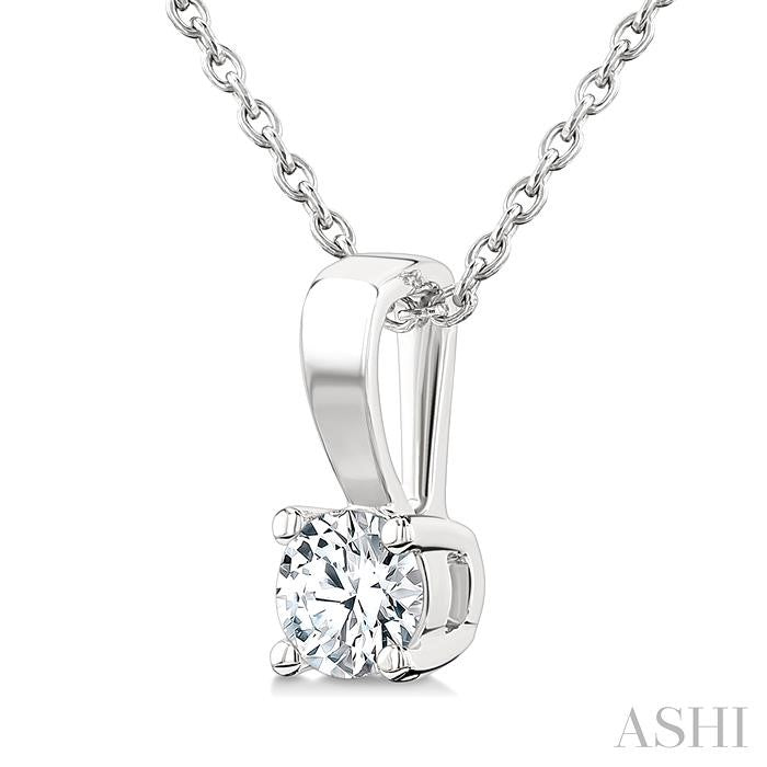Round Shape Diamond Solitaire Pendant