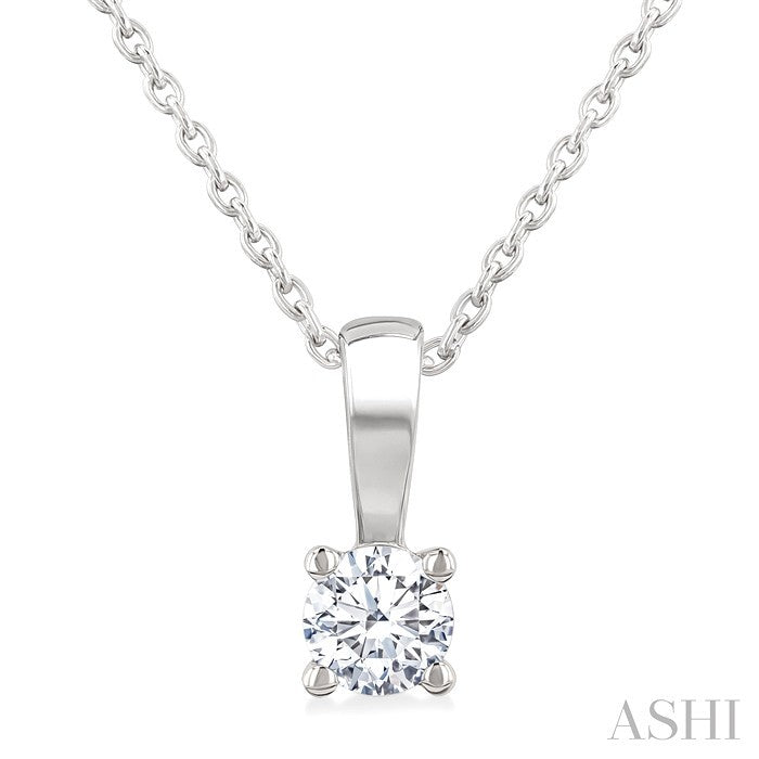 Round Shape Diamond Solitaire Pendant