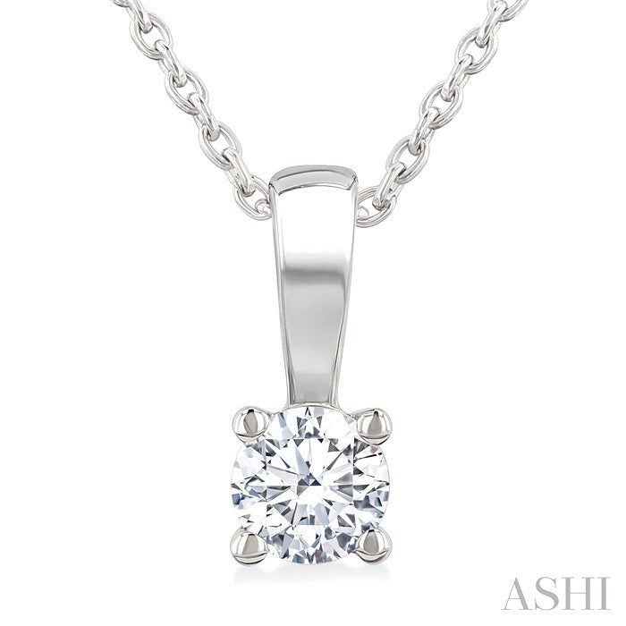 Round Shape Diamond Solitaire Pendant