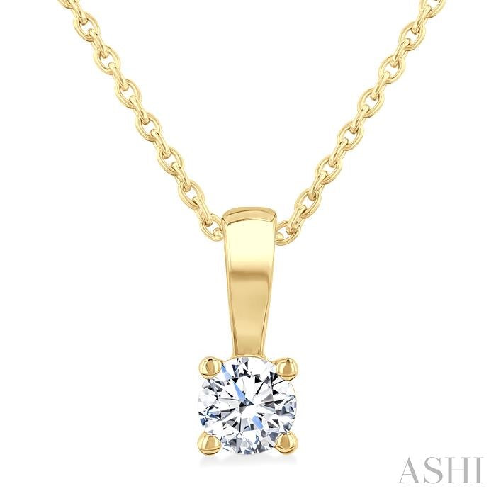 Round Shape Diamond Solitaire Pendant