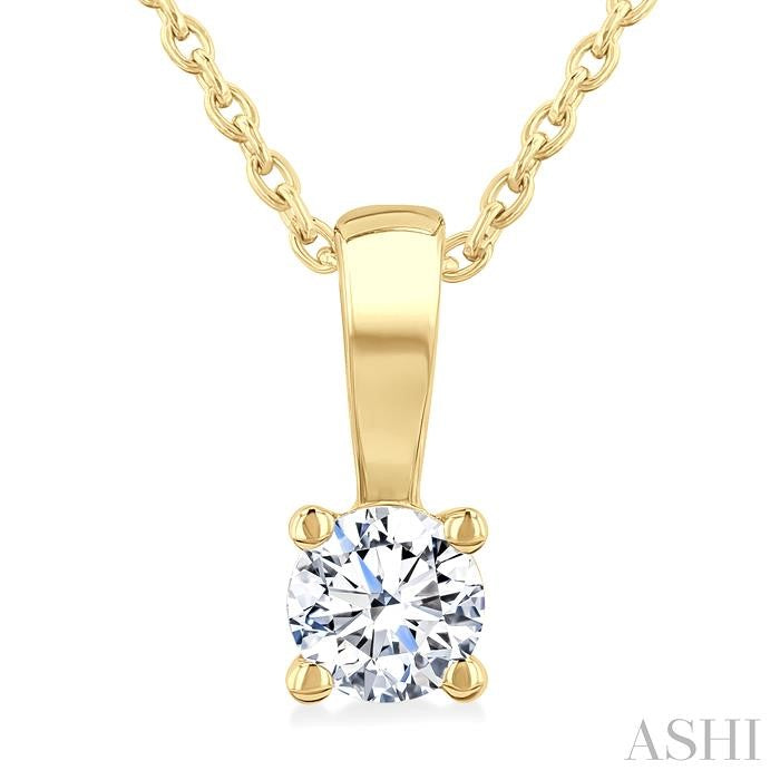 Round Shape Diamond Solitaire Pendant