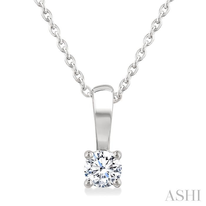 Round Shape Diamond Solitaire Pendant