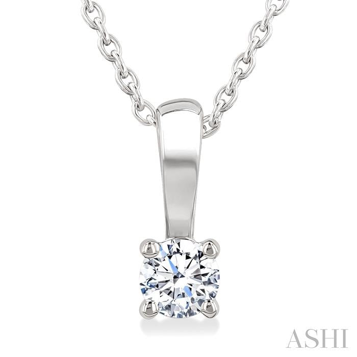 Round Shape Diamond Solitaire Pendant