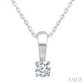 Round Shape Diamond Solitaire Pendant