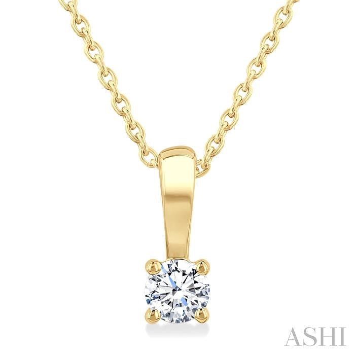 Round Shape Diamond Solitaire Pendant