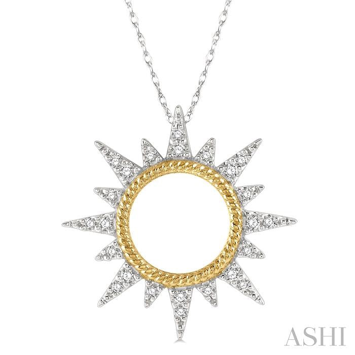 Sunburst Diamond Fashion Pendant