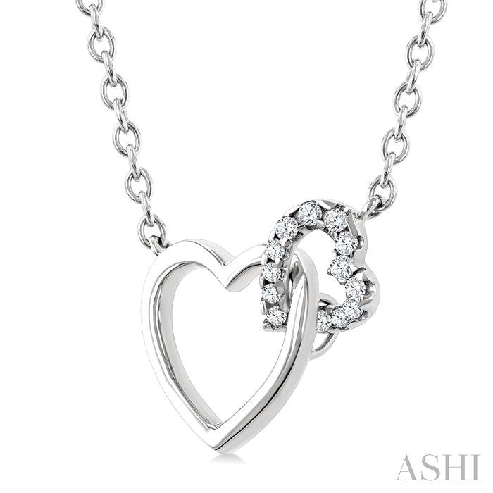 Heart Interlock Petite Diamond Fashion Pendant