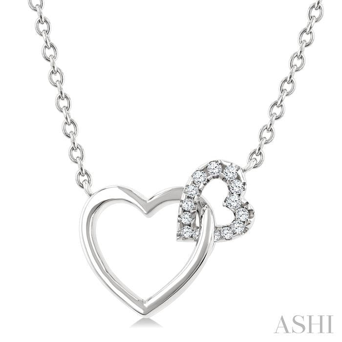 Heart Interlock Petite Diamond Fashion Pendant