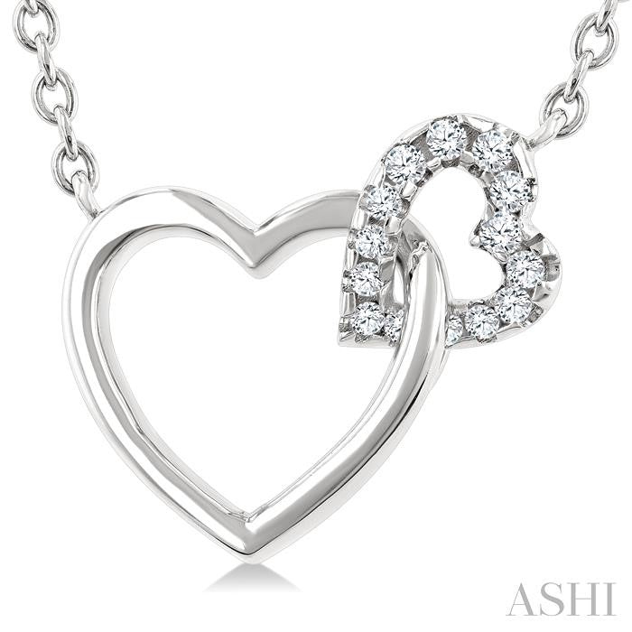 Heart Interlock Petite Diamond Fashion Pendant