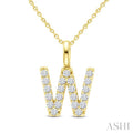 Classic 'W' Initial Diamond Pendant
