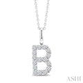Classic 'B' Initial Diamond Pendant
