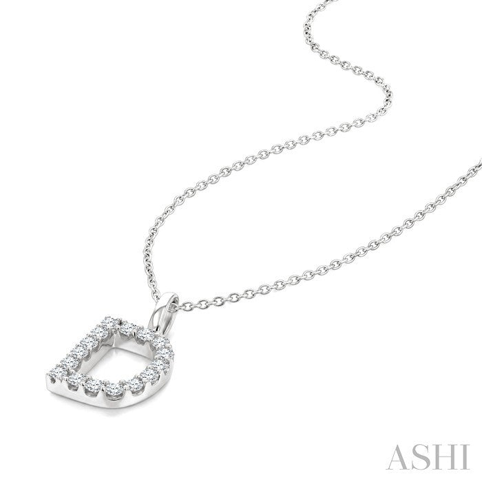 Classic 'D' Initial Diamond Pendant