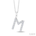 Classic 'M' Initial Diamond Pendant