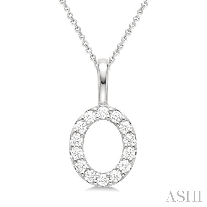 Classic 'O' Initial Diamond Pendant