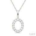 Classic 'O' Initial Diamond Pendant