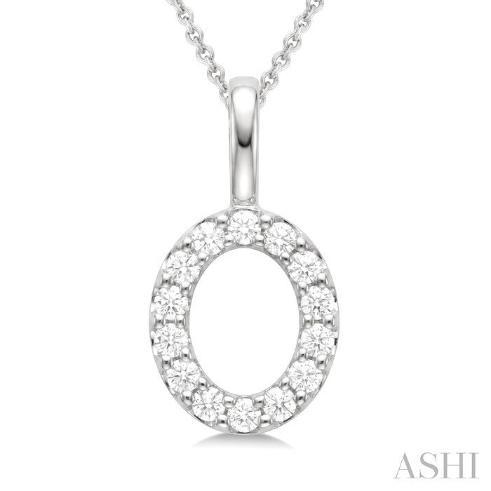 Classic 'O' Initial Diamond Pendant