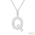 Classic 'Q' Initial Diamond Pendant