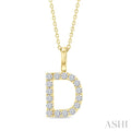 Classic 'D' Initial Diamond Pendant