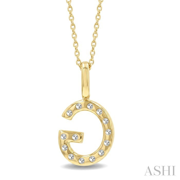 Classic 'G' Initial Diamond Pendant