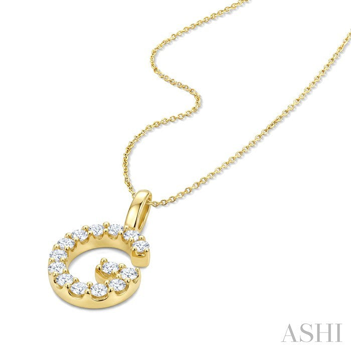 Classic 'G' Initial Diamond Pendant