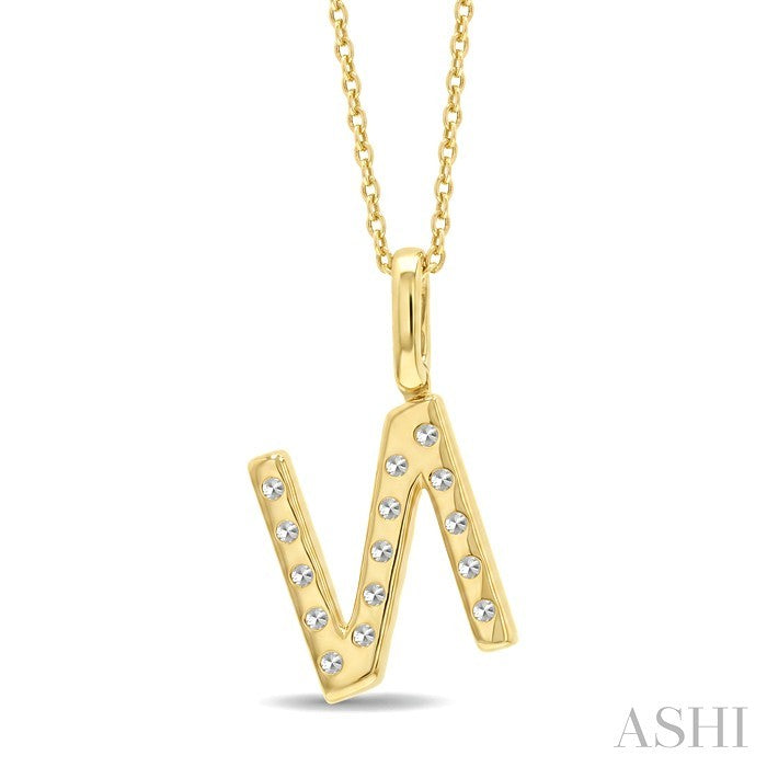 Classic 'N' Initial Diamond Pendant