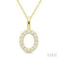 Classic 'O' Initial Diamond Pendant