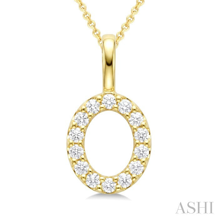 Classic 'O' Initial Diamond Pendant