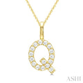 Classic 'Q' Initial Diamond Pendant