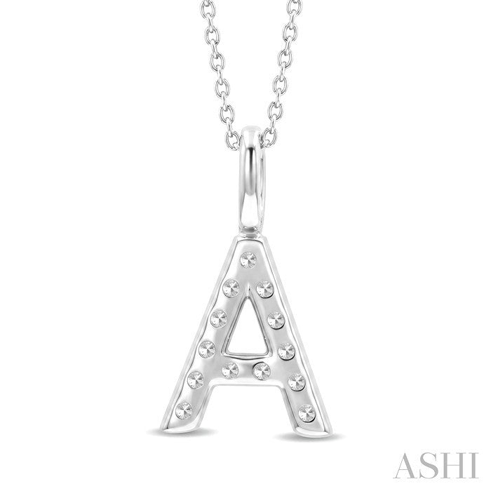 Classic 'A' Initial Diamond Pendant