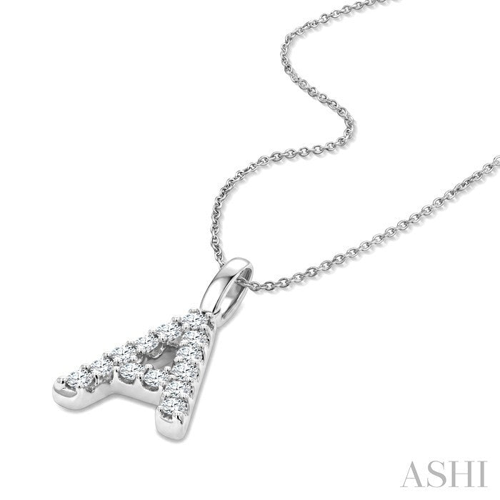 Classic 'A' Initial Diamond Pendant
