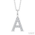 Classic 'A' Initial Diamond Pendant