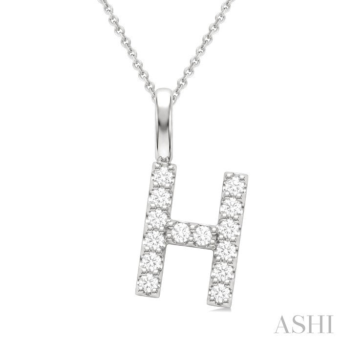 Classic 'H' Initial Diamond Pendant