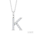 Classic 'K' Initial Diamond Pendant