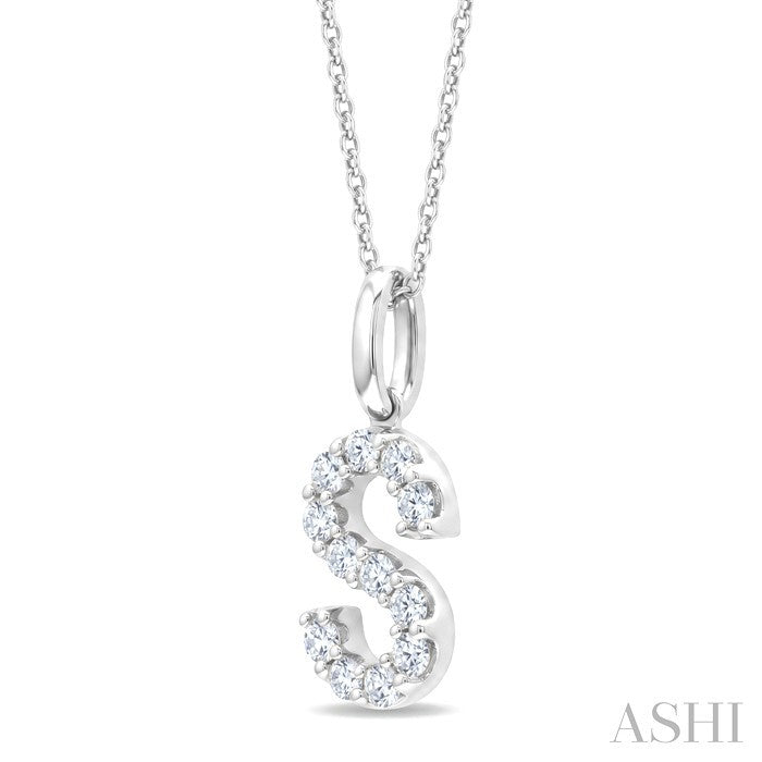 Classic 'S' Initial Diamond Pendant